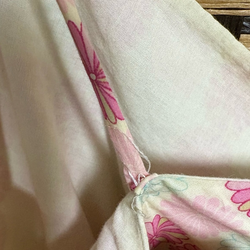 I. Crew Pink And White Floral Cotton‎ Dress Size 12 - Picture 6 of 8